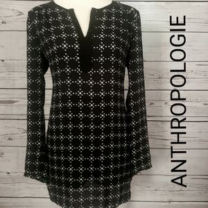 Anthropologie Daniel Rainn black lace detail top